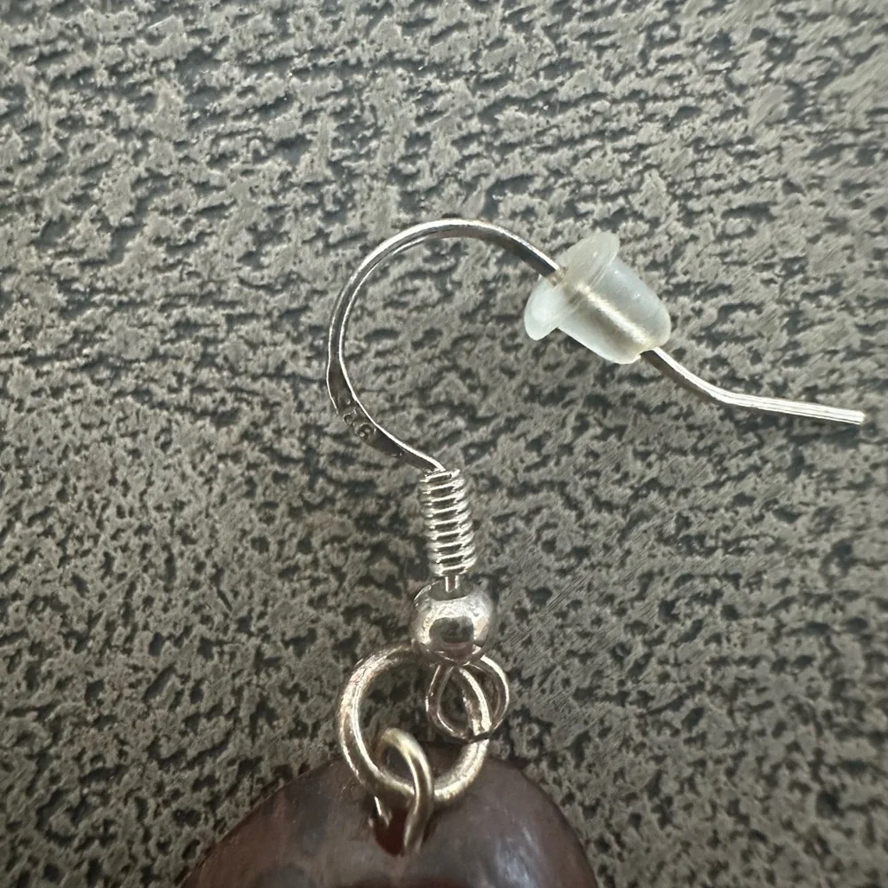 Orange and Brown‎ Dangle Earrings